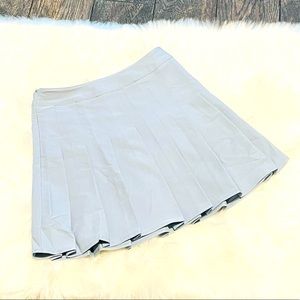 Pleated light blue skater skirt